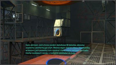 Po zejściu na dół postaw jeden portal w miejscu zrzutu pomarańczowej substancji, a drugi na białej ścianie na północnym-wschodnie - Rozdział 7 - Ponowne spotkanie (2) | Opis przejścia Portal 2 - Portal 2 - poradnik do gry