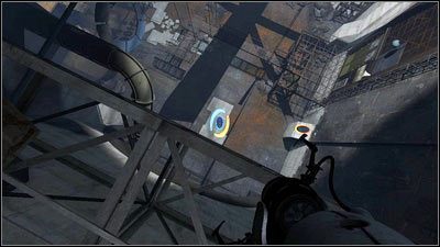 Gdy znajdziesz się po sklepieniem, spójrz na dół w prawo - Rozdział 6 - Upadek (2) | Opis przejścia Portal 2 - Portal 2 - poradnik do gry