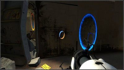 Stwórz jeden portal na ścianie obok, a drugi za włazem - Rozdział 6 - Upadek (2) | Opis przejścia Portal 2 - Portal 2 - poradnik do gry