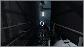 Po drugiej stronie będzie kolejny wąski chodnik [1] - Rozdział 4 - Niespodzianka (2) | Opis przejścia Portal 2 - Portal 2 - poradnik do gry