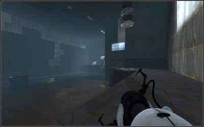 Na początku tego etapu udaj się na lewy kraniec posadzki - Rozdział 2 - Zimny start (2) | Opis przejścia Portal 2 - Portal 2 - poradnik do gry