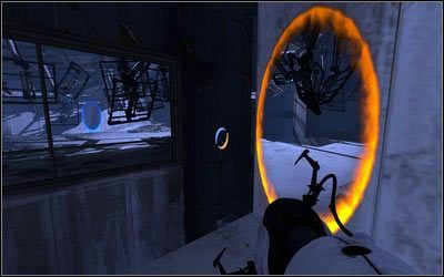 Po drugiej stronie korytarza zobaczysz zniszczone okno - Rozdział 1 - Komunikat (4) | Opis przejścia Portal 2 - Portal 2 - poradnik do gry