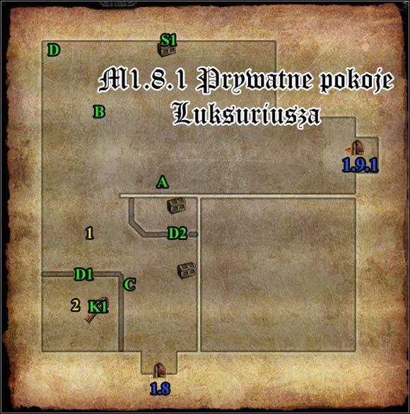 1 - [FoV - Mapy] M1.8.1; M1.9- Prywatne pokoje Luksuriusza i Dom Taurusa - Divinity II: The Dragon Knight Saga - poradnik do gry