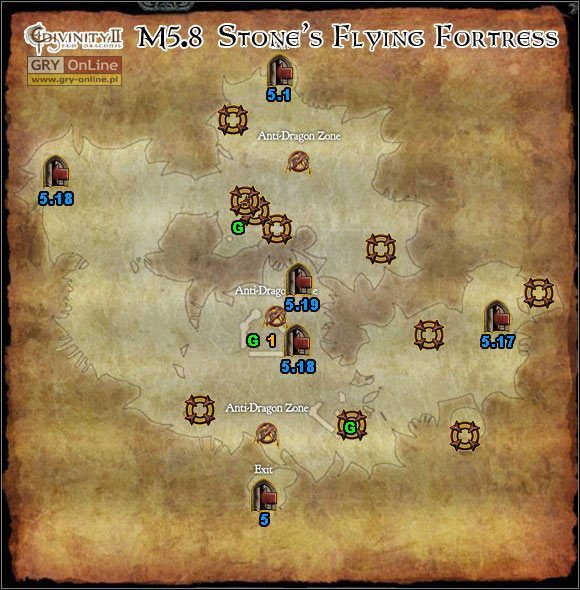 1 - [ED - Mapy- Fiordy Orobaskie] M5.8; M5.9- Powietrzna forteca Stonea i Kopalnie Wysokiego Dworu - Divinity II: The Dragon Knight Saga - poradnik do gry