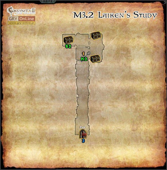 1 - [ED - Mapy- Wyspa Strażnika] M3.2; M3.3; M3.4 - Gabinet Laikena; Koszary bandytów i Zapomniana jaskinia - Divinity II: The Dragon Knight Saga - poradnik do gry