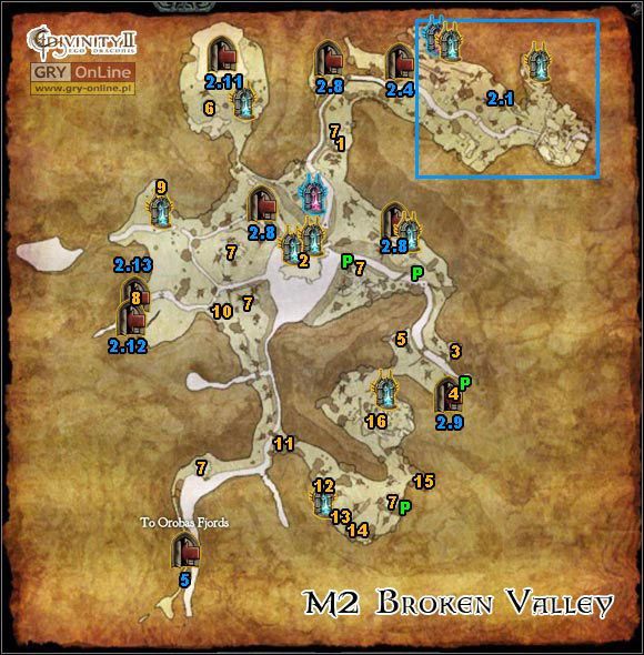 1 - [ED - Mapy- Złamana Dolina] M2; M2.1- Złamana Dolina i Osada - Divinity II: The Dragon Knight Saga - poradnik do gry