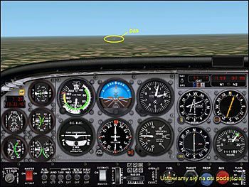 Ustawiamy się na osi pasa - Lądowanie (2) - Lot - Microsoft Flight Simulator 2002 Professional Edition - poradnik do gry