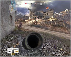 Biegnij na południowy-zachód, skręcając po drodze na południe (placyk, na którym wcześniej walczyłeś z siłami specjalnymi) #1 i ponownie na południowy-zachód - Misja 10 - End of the Beginning (2) - Opis przejścia gry - Operation Flashpoint: Red River - poradnik do gry