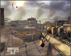 W trakcie wspomnianego wyżej ostrzału fabryki warto zająć się zarówno przeciwnikami widocznymi na jej dachu, jak i tymi zgromadzonymi przy stanowisku maszynowym znajdującym się przy wejściu do niej #1 - Misja 10 - End of the Beginning (2) - Opis przejścia gry - Operation Flashpoint: Red River - poradnik do gry