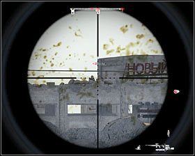 Jeżeli widzisz, że zaczyna Ci się kończyć amunicja, to powróć do zabezpieczonego niedawno budynku i rozejrzyj się po parterze w poszukiwaniu składziku #1 - Misja 10 - End of the Beginning (2) - Opis przejścia gry - Operation Flashpoint: Red River - poradnik do gry