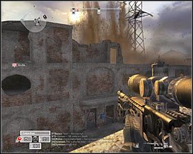 Musisz się bardzo pilnować, a to dlatego, że na placu na południowy-wschód od tego miejsca zaczną się z czasem pojawiać członkowie wrogich sił specjalnych #1 - Misja 10 - End of the Beginning (2) - Opis przejścia gry - Operation Flashpoint: Red River - poradnik do gry