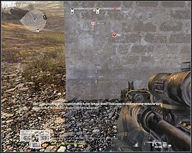 Warto teraz przystąpić do ostrożnego wychylania się zza budynku i eliminowania widocznych w oddali wrogich żołnierzy #1 - Misja 10 - End of the Beginning (1) - Opis przejścia gry - Operation Flashpoint: Red River - poradnik do gry