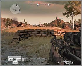 Po zniszczeniu pojazdów opancerzonych odpal jeszcze jeden pocisk, tym razem celując w stanowisko przeciwlotnicze, stanowiące jeden z dwóch głównych celów misji #1 - Misja 9 - Vantage Point (2) - Opis przejścia gry - Operation Flashpoint: Red River - poradnik do gry