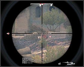 Z czasem konieczne może okazać się przesunięcie głównego bohatera bardziej na wschód, przy czym w dalszym ciągu warto rozglądać się za budynkami ze schodami prowadzącymi na dach #1 - Misja 8 - 1st and 10, Lets Do It Again (1) - Opis przejścia gry - Operation Flashpoint: Red River - poradnik do gry