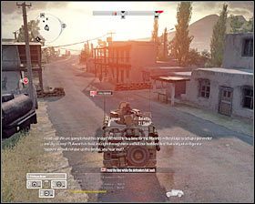 Jedź cały czas na północ, przy czym przygotuj się do tego, że już wkrótce znajdziesz się pod ostrzałem - Misja 7 - Line in the Sand (1) - Opis przejścia gry - Operation Flashpoint: Red River - poradnik do gry