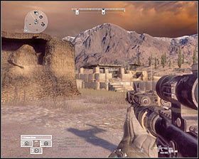 Po dotarciu do zachodniej części bazy wyślij swoich podwładnych do jednego z pobliskich budynków #1 lub do bunkra #2 - Misja 5 - The Wrong Way (2) - Opis przejścia gry - Operation Flashpoint: Red River - poradnik do gry