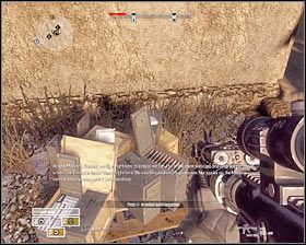 W trakcie sprintu do ostatniego punktu obrony sprawdzaj odczyty radaru i nawoływania członków drużyny, bo konieczne może okazać się wyeliminowanie pojedynczych żołnierzy wroga, którym uda się zbliżyć - Misja 5 - The Wrong Way (1) - Opis przejścia gry - Operation Flashpoint: Red River - poradnik do gry