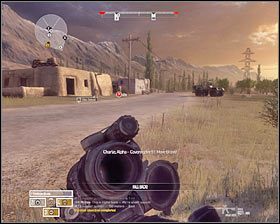 Schemat walk powinien Ci już być dobrze znany, tak więc broń się do momentu otrzymania nowych rozkazów, a następnie szybko oczyść okolicę i wyrusz w otoczeniu drużyny na południowy-zachód #1 - Misja 5 - The Wrong Way (1) - Opis przejścia gry - Operation Flashpoint: Red River - poradnik do gry