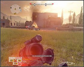 Upewnij się, że w najbliższej okolicy nie ma już żadnych przeciwników (nie przejmuj się bardziej odległymi celami), uzupełnij amunicję, przywołaj do siebie drużynę i ruszaj na zachód #1 - Misja 5 - The Wrong Way (1) - Opis przejścia gry - Operation Flashpoint: Red River - poradnik do gry