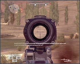 Na dachu wspomnianego budynku znajduje się stanowisko maszynowe, ale nie radzę z niego korzystać, bo byłbyś bardzo odsłonięty na ataki wroga - Misja 5 - The Wrong Way (1) - Opis przejścia gry - Operation Flashpoint: Red River - poradnik do gry