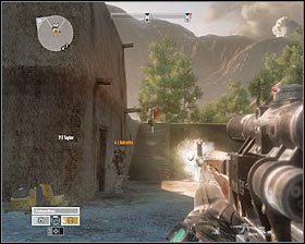 Kolejni przeciwnicy ukrywają się w budynku na samym końcu tej części wioski #1 - Misja 4 - Almost Too Easy (2) - Opis przejścia gry - Operation Flashpoint: Red River - poradnik do gry