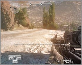 Skorzystaj z tego samego lub północnego mostu #1 w celu powrócenia na główną drogę - Misja 4 - Almost Too Easy (2) - Opis przejścia gry - Operation Flashpoint: Red River - poradnik do gry