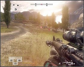 Wkrótce powinieneś otrzymać informację o przeciwnikach z wyrzutniami RPG zmierzającymi w stronę konwoju - Misja 3 - The Human Terrain (2) - Opis przejścia gry - Operation Flashpoint: Red River - poradnik do gry