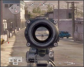 Po tym jak dostatecznie zbliżysz się do widocznych w oddali zabudowań rozważ wysłanie swoich ludzi w stronę wraku zlokalizowanego na lewo od głównej drogi #1 - Misja 3 - The Human Terrain (1) - Opis przejścia gry - Operation Flashpoint: Red River - poradnik do gry