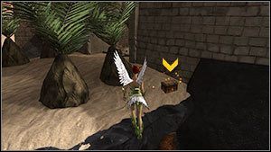 Skrzynka za bramą, obok palm [M4 - Miasto Miraży | Znajdźki | Faery Legends of Avalon - Faery: Legends of Avalon - poradnik do gry