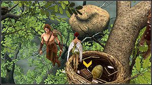 Skrzynka w opuszczonym ptasim gnieździe na przeciwko gniazda szerszeni [M2 - Yggdrasil | Znajdźki | Faery Legends of Avalon - Faery: Legends of Avalon - poradnik do gry