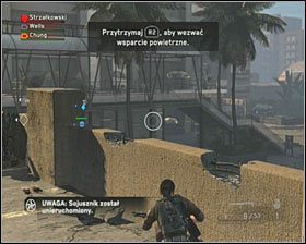 Pamiętaj również, że jeśli niebiescy nie poradzą sobie z przeciwnikami na ziemi na czas, ci będą wstanie dotrzeć do Ciebie wbiegając schodami po lewej - Animus | Opis przejścia SOCOM Polskie Siły Specjalne - SOCOM: Polskie Siły Specjalne - poradnik do gry