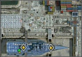 Pamiętaj również, że znajdując się na okręcie z oddalonych kontenerów atakować Cie będą snajperzy (czerwone kropki na załączonej mapie) - Leviathan | Opis przejścia SOCOM Polskie Siły Specjalne - SOCOM: Polskie Siły Specjalne - poradnik do gry