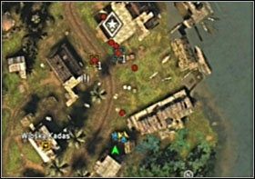 Na końcu wioski [Intel #3] [pomarańcza], tuż obok pojazdu do wysadzenia, rozegra się ostatnia bitwa etapu - Rendezvous | Opis przejścia SOCOM Polskie Siły Specjalne - SOCOM: Polskie Siły Specjalne - poradnik do gry