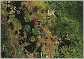 Ustaw się na tarasie wspomnianej chaty, a obydwie drużyny nieco dalej, za płotem po obydwu stronach drogi - Rendezvous | Opis przejścia SOCOM Polskie Siły Specjalne - SOCOM: Polskie Siły Specjalne - poradnik do gry