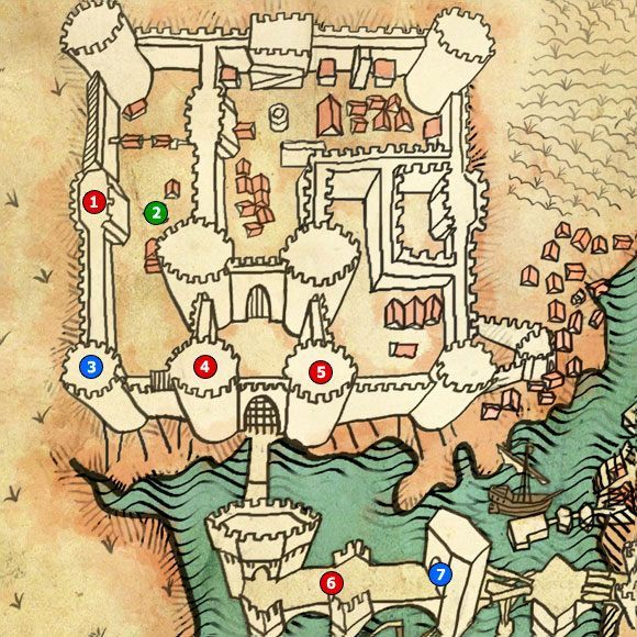 1 - M1; M2 - Obóz wojsk Foltesta i Zamek La Valette | Prolog - mapy w Wiedźmin 2 - Wiedźmin 2: Zabójcy Królów - poradnik do gry