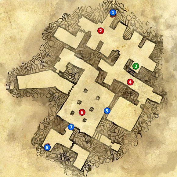 1 - M3; M4 - Podgrodzie zamku La Valetteów i Podziemia na podgrodziu | Prolog - mapy - Wiedźmin 2: Zabójcy Królów - poradnik do gry