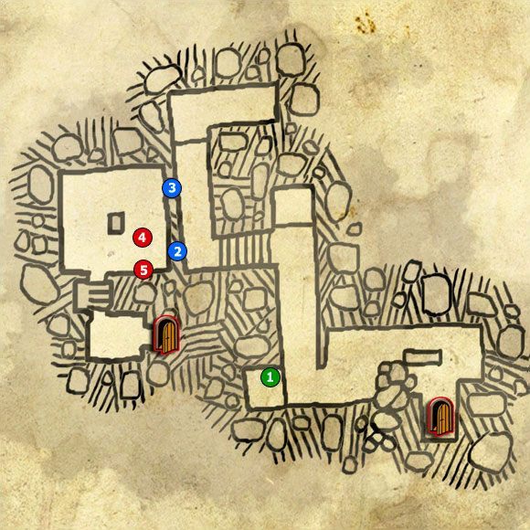 1 - M5; M6 - Lochy Zamku La Valette i Piwnica w lochach zamku | Prolog - mapy - Wiedźmin 2: Zabójcy Królów - poradnik do gry