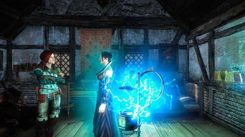 Przez dziurę w ścianie dostrzeżesz w sąsiednim pomieszczeniu prostytutkę, warto spróbować zapytać się, czy przypadkiem czegoś nie widziała - Gdzie jest Triss Merigold? | Akt 1 - zadania główne w Wiedźmin 2 Zabójcy Królów - Wiedźmin 2: Zabójcy Królów - poradnik do gry