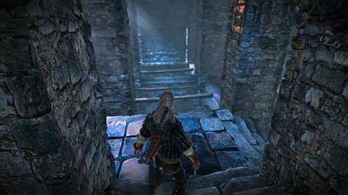 Po wyjściu z pomieszczenia ponownie zauważysz widmo (M10, 6), tym razem przechodzące przez ogień - W szponach szaleństwa (kroki 1 - 5) | Akt 1 - zadania poboczne w Wiedźmin 2 - Wiedźmin 2: Zabójcy Królów - poradnik do gry