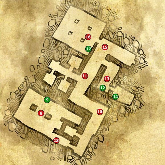8 - M9; M10 - Jaskinia #1 i Zrujnowany szpital | Akt 1 - mapy Wiedźmin 2 - Wiedźmin 2: Zabójcy Królów - poradnik do gry