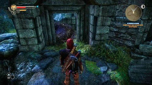 Po wyeliminowaniu zagrożenia wdrap się pod ruiny i wyciągnij z gniazda harpii Magiczny kryształ - W pogoni za magią | Akt 2 - Iorweth - zadania główne w Wiedźmin 2 - Wiedźmin 2: Zabójcy Królów - poradnik do gry