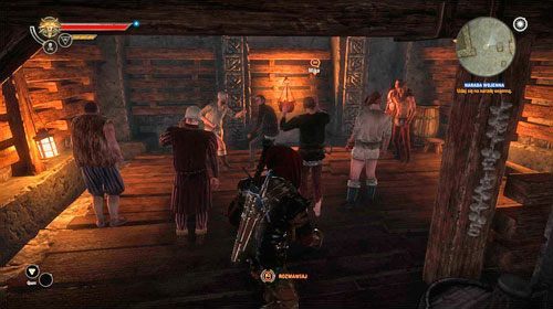 Przechadzając się po karczmie nie sposób przegapić niewielki tłum dopingujący dwóch pięściarzy - Jeden na jednego- Vergen | Akt 2 - Iorweth - zadania poboczne w Wiedźmin 2 - Wiedźmin 2: Zabójcy Królów - poradnik do gry