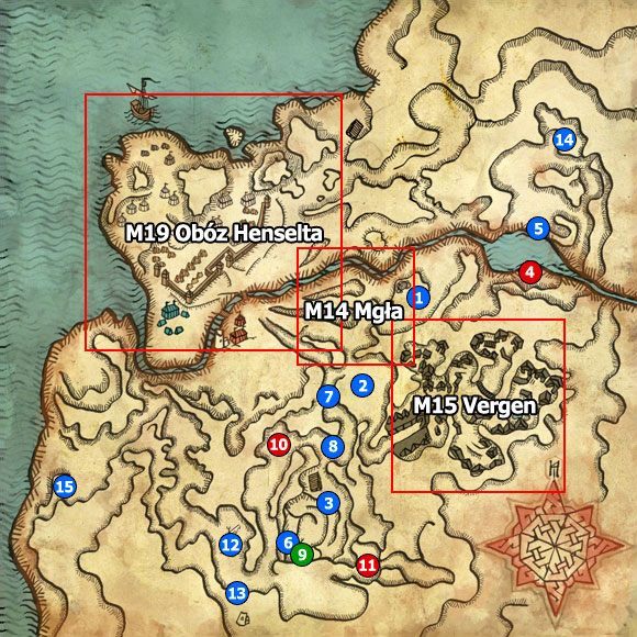1 - M13; M14 - Dolina Pontaru i Mgła | Akt 2 - Iorweth - mapy Wiedźmin 2 - Wiedźmin 2: Zabójcy Królów - poradnik do gry