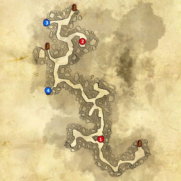 1 - M21; M22 - Jaskinia pod obozem i Sekretny tunel | Akt 2 - Iorweth - mapy - Wiedźmin 2: Zabójcy Królów - poradnik do gry