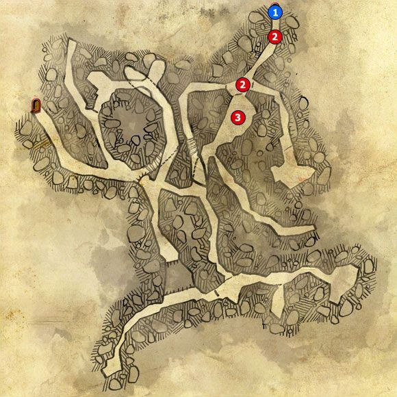 1 - M21; M22 - Jaskinia pod obozem i Sekretny tunel | Akt 2 - Iorweth - mapy - Wiedźmin 2: Zabójcy Królów - poradnik do gry