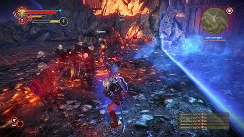 Po dotarciu do największej jaskini spotkasz Detmolda i Adama Pangratta (M23, 5) - Atak na Vergen | Akt 2 - Roche - zadania główne w Wiedźmin 2 - Wiedźmin 2: Zabójcy Królów - poradnik do gry