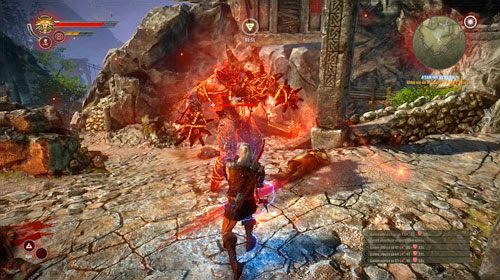 Wybiegnij z powrotem do miasta i udaj się do kwatery Filippy Eilhart (M27, 6), tuż przed domem zastaniesz golema (M27, 5) - Atak na Vergen | Akt 2 - Roche - zadania główne w Wiedźmin 2 - Wiedźmin 2: Zabójcy Królów - poradnik do gry