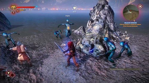 Udaj się w stronę bezpiecznego miejsca (M23, 6), po drodze jednak zostaniesz zaatakowany przez grupę utopców - Zabłąkane owieczki | Akt 2 - Roche - zadania poboczne w Wiedźmin 2 - Wiedźmin 2: Zabójcy Królów - poradnik do gry