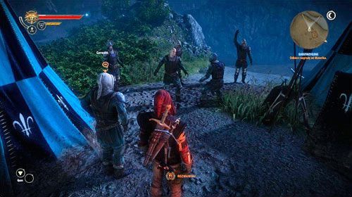 Na obrzeżach obozu Kaedwen znajdziesz obozowisko niebieskich pasów (M25, 15), gdzie tuż przy namiotach trwają zacięte walki pięściarzy - Przeciw niebieskim pasom | Akt 2 - Roche - zadania poboczne w Wiedźmin 2 - Wiedźmin 2: Zabójcy Królów - poradnik do gry