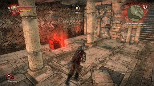 Podczas wykonywania zadania Zlecenie na gargulce natkniesz się w jednej skrzyni na Starożytny manuskrypt, który automatycznie rozpocznie to zadanie - Zaszyfrowany manuskrypt | Akt 3 - zadania poboczne | Wiedźmin 2 Zabójcy Królów - Wiedźmin 2: Zabójcy Królów - poradnik do gry